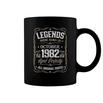 Retro Birthday Legends Were Born In 1982 October Coffee Mug - Seseable