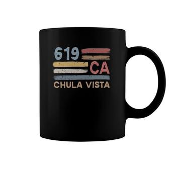 Retro Chula Vista Area Code 619 Residents State California Coffee Mug | Mazezy