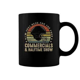 Retro Football Just Here For Food Commercials Halftime Show Coffee Mug | Mazezy