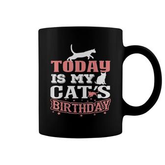 Retro For Cat Lovers, Cats, Today Is My Cats Birthday Coffee Mug | Mazezy