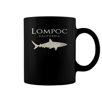 Retro Lompoc Ca Shark Coffee Mug | Mazezy