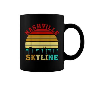 Retro Nashville Tennessee Vintage Skyline Home Country Music Coffee Mug | Mazezy