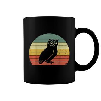 Retro Owl Vintage Owl Silhouette Bird Animal 70S 80S Coffee Mug | Mazezy