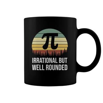 Retro Pi Day Irrational But Well Rounded Funny Math Teacher Coffee Mug | Mazezy