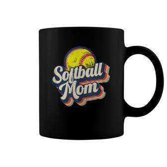Retro Softball Mom Funny Vintage Softball Mom Mother's Day Coffee Mug | Mazezy