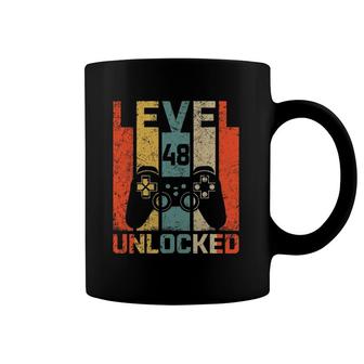 Retro Vintage 48Th Birthday Gamer Gift Level 48 Unlocked Coffee Mug | Mazezy