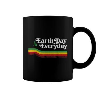Retro Vintage Earth Day Everyday Rainbow Pine Tree Earth Day Coffee Mug | Mazezy