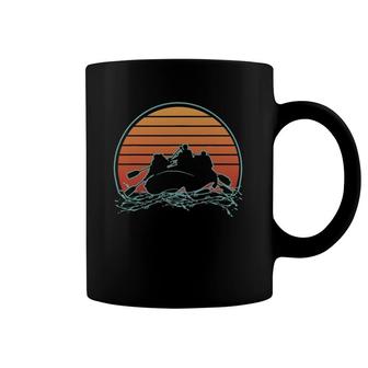 Retro Vintage Style White Water Rafting Gift For Rafters Coffee Mug | Mazezy