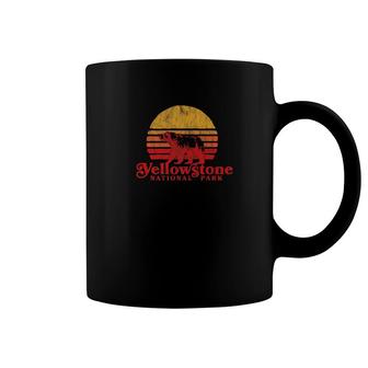 Retro Yellowstone National Park Bear Vintage Sun Coffee Mug - Thegiftio UK