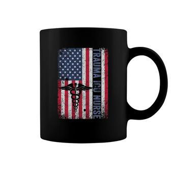 Rn Trauma Icu Nurse Gift Patriotic American Flag July 4 Ver2 Coffee Mug | Mazezy