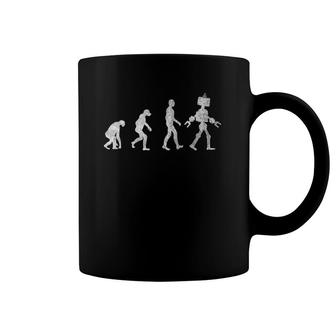 Robot Evolution Ape Monkey Human Funny Coffee Mug | Mazezy