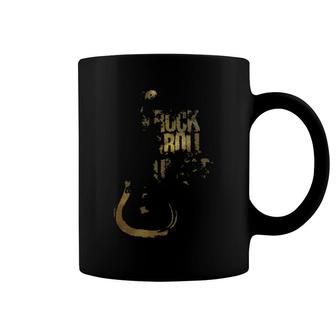 Rock And Roll Uncle Guitar Silhouette Coffee Mug | Mazezy