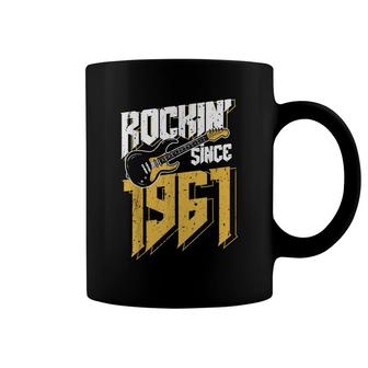Rockin Since 1961 Vintage Rock Music Fan 61Th Birthday Coffee Mug - Seseable