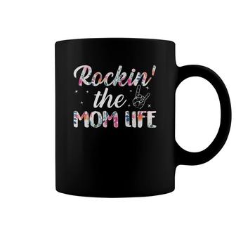 Rockin The Mom Life Flower Coffee Mug | Mazezy