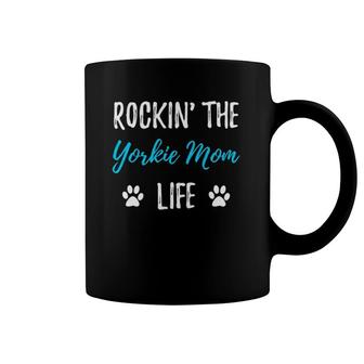 Rockin' The Yorkie Mom Life Dog Mom Gift Coffee Mug | Mazezy