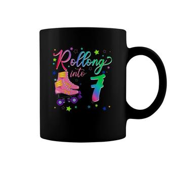Rolling Into 7 Years Old Birthday Roller Skate Coffee Mug | Mazezy CA