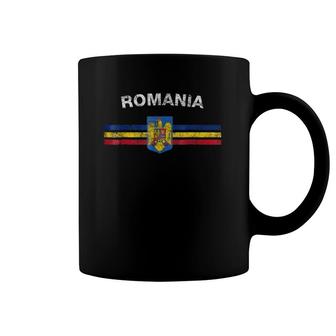 Romanian Flag Romanian Emblem & Romania Flag Coffee Mug | Mazezy