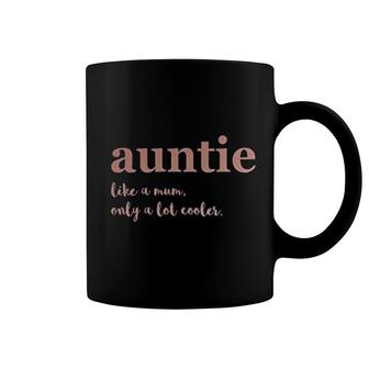 Rose Gold Auntie Like A Man Coffee Mug | Mazezy