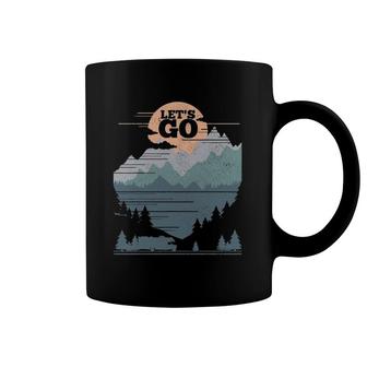 Rv Let's Go Road Trip Camping Vintage Camper Gift Coffee Mug | Mazezy CA