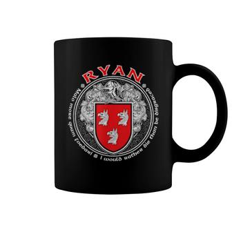 Ryan Family Crest Coat Of Arms Coffee Mug | Mazezy AU