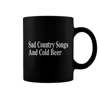 Sad Country Songs And Cold Beer Coffee Mug | Mazezy