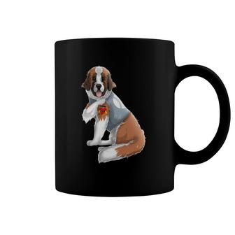Saint Bernard I Love Mom Tattoo Dog Funny Mother's Day Coffee Mug | Mazezy