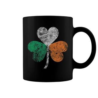 Saint Patricks Day Women Men Irish Flag Clover Leaf Coffee Mug | Mazezy