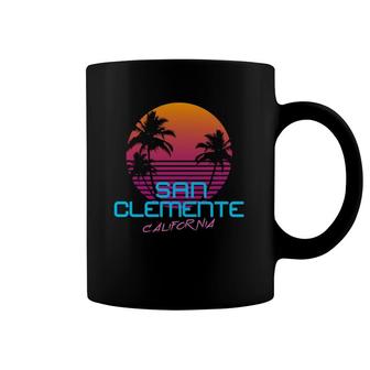 San Clemente California Retro 80S Coffee Mug | Mazezy