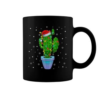 Santa Claus Cactus Xmas Tree Lights Gardener Merry Christmas Coffee Mug | Mazezy