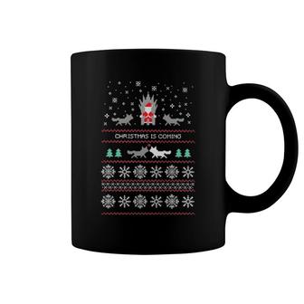 Santa Claus Iron Thorne Christmas Is Coming Ugly Christmas Coffee Mug | Mazezy