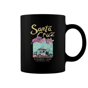 Santa Cruz California Surf Van Vintage Surfing Coffee Mug | Mazezy