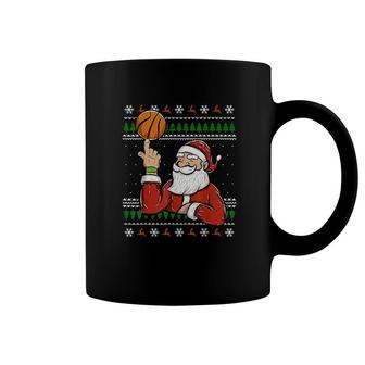Santa Playing Basketball Coffee Mug | Mazezy