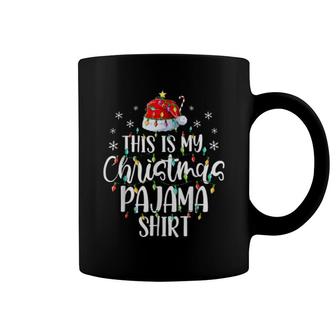 Santa This Is My Christmas Pajama Light Christmas Coffee Mug | Mazezy