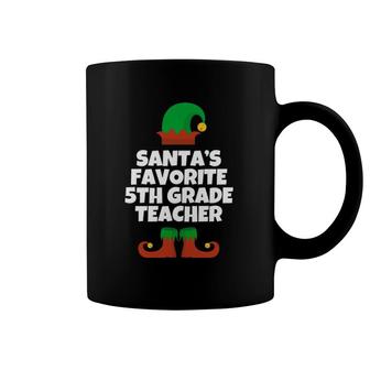 Santa's Favorite 5Th Fifth Grade Teacher Christmas Funny Coffee Mug | Mazezy