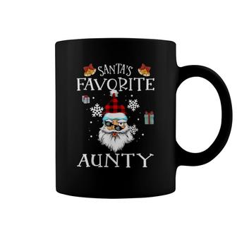 Santa's Favorite Aunty Christmas Matching Family Pajama Coffee Mug | Mazezy