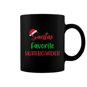Santa’S Favorite Skateboarder Christmas Skateboarding Tee Coffee Mug | Mazezy