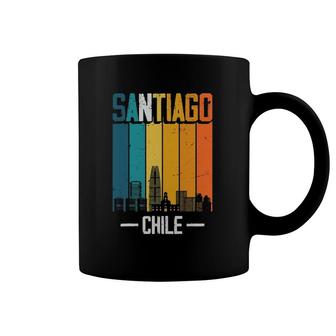 Santiago Retro Vintage Sunset Skyline Santiago De Chile Coffee Mug | Mazezy