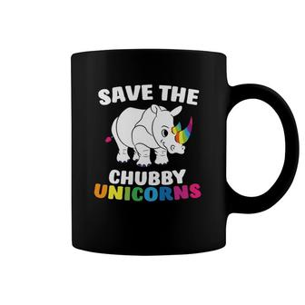 Save The Chubby Unicorns Funny Unicorn Rhino Coffee Mug | Mazezy