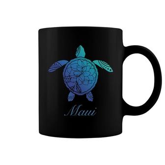 Save The Hawaii Sea Turtles Hawaiian Blue Tribal Turtle Honu Coffee Mug | Mazezy
