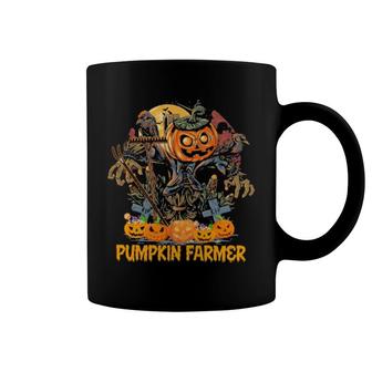 Scarecrow Pumpkin Farmer Halloween Coffee Mug | Mazezy