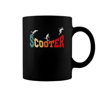 Scooter Stunt Retro Style Scooter Gift Idea For Boys Kids Coffee Mug | Mazezy
