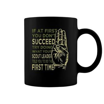 Scout Leader Camping Boy Hiking Scouting Funny Outdoors Coffee Mug | Mazezy