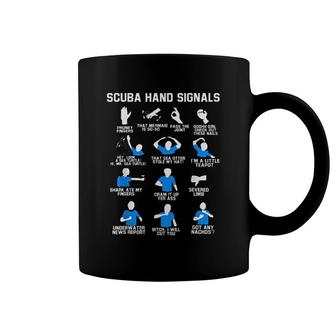 Scuba Diving Hand Signals Coffee Mug | Mazezy