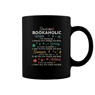Seasonal Bookaholic Winter It's Snowing I Should Stay Inside And Read Coffee Mug | Mazezy