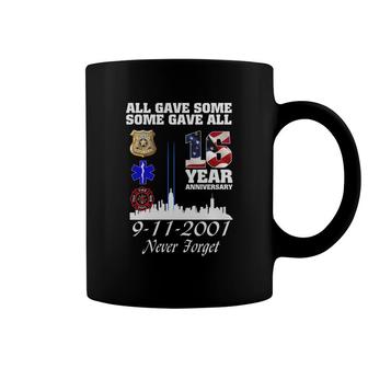 September 11 Memorial Police Emt Firefighter Never Forget 9 11 16 Year Anniversary Shirt - Great Birthday Gifts Christmas Gifts Coffee Mug - Thegiftio UK