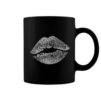 Sexy Silver Glitter Lips Kiss Me Love Makeup Lipstick Coffee Mug - Thegiftio UK