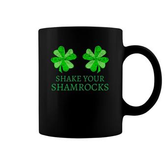Shake Your Shamrocks Glitter St Patricks Coffee Mug | Mazezy