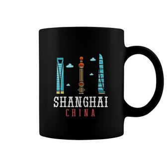 Shanghai China City Skyline Map Coffee Mug | Mazezy