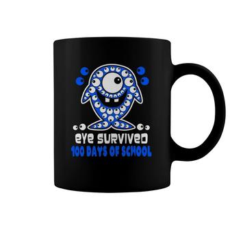 Shark Eye Survived 100 Day Of School Gift Kids & Teachers Coffee Mug | Mazezy