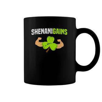 Shenanigains St Patrick's Day Workout Gym Gains Lift Coffee Mug | Mazezy
